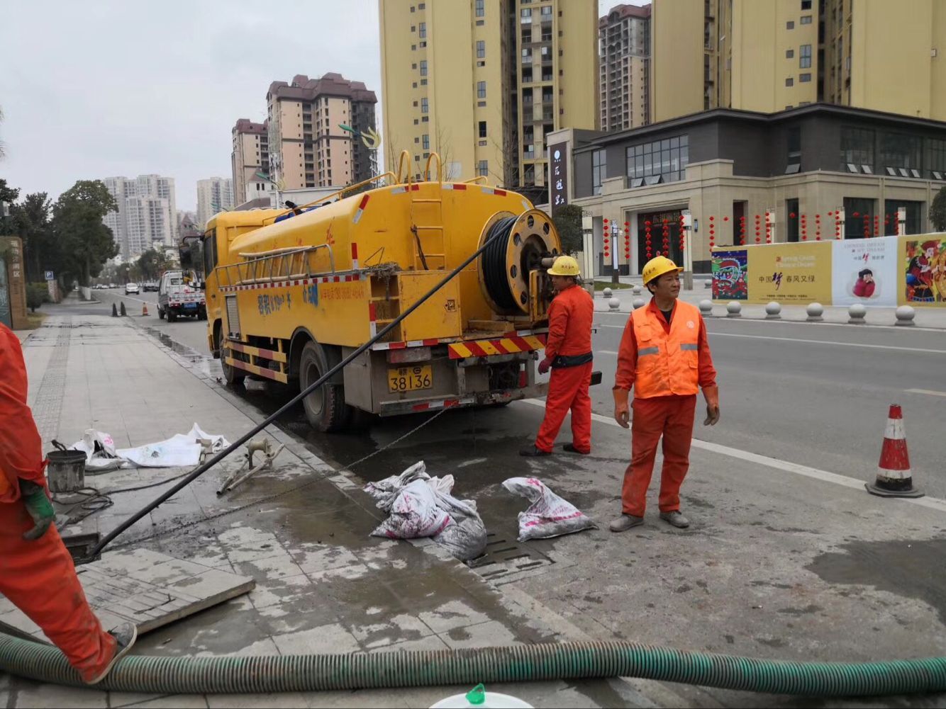 南区街道排污管道清淤-管道清洗
